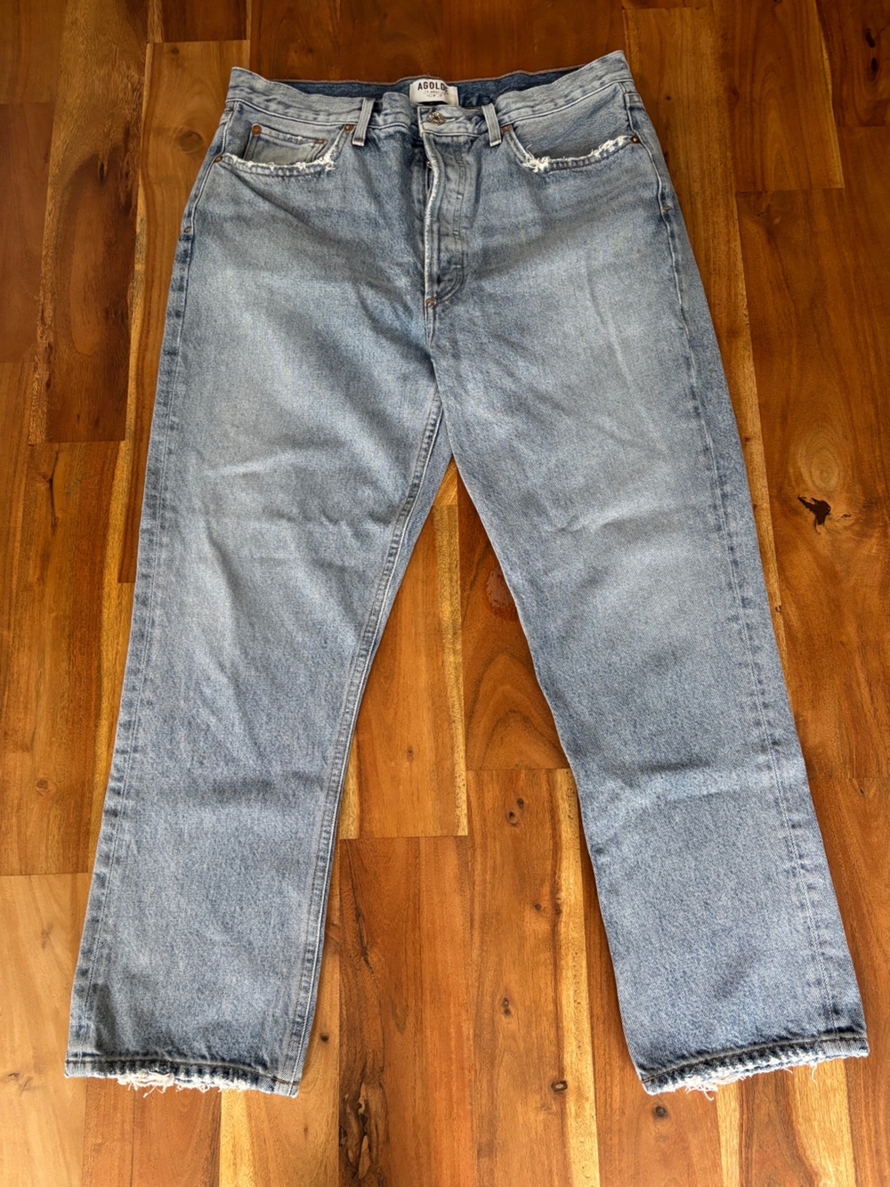 AGOLDE Riley High Rise Straight Crop Jeans - Size 32